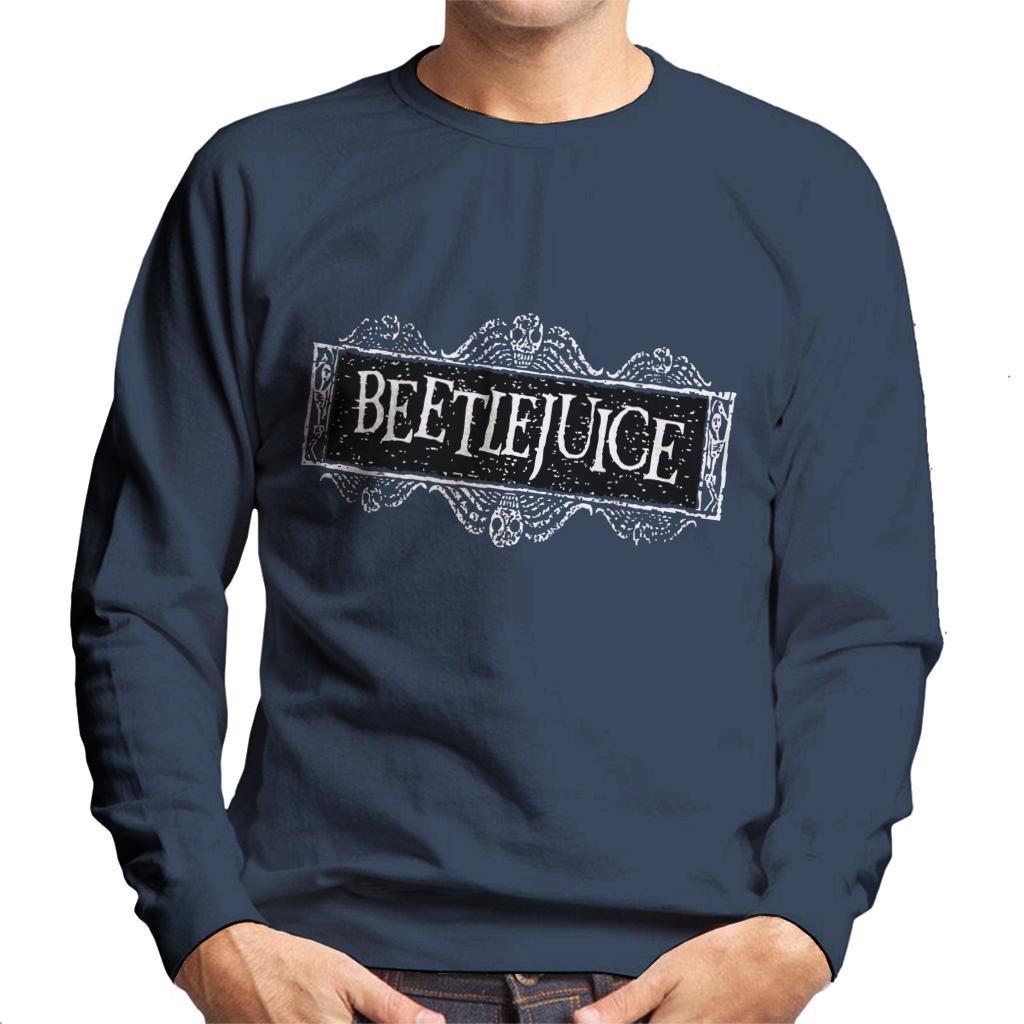 Beetlejuice Faded Halloween Logo Men's Sweatshirt product image 1