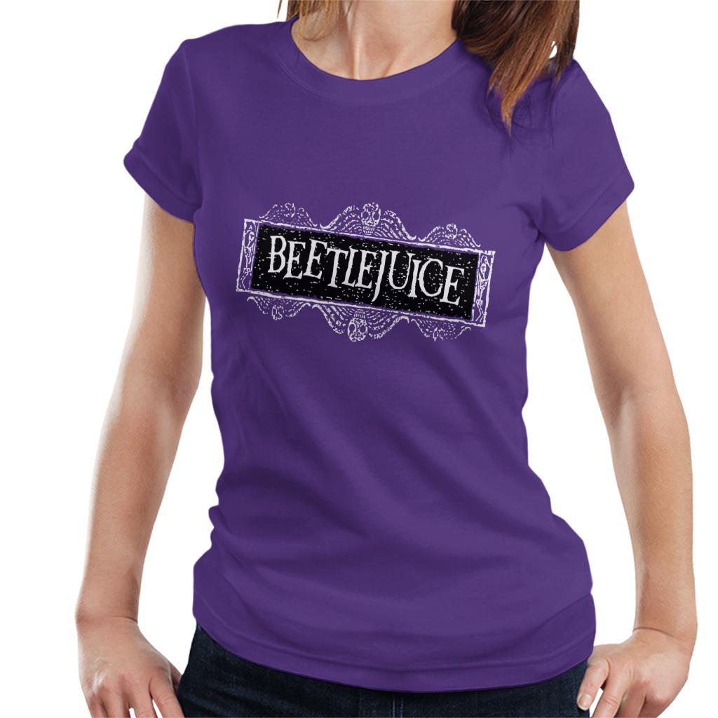 Beetlejuice Faded Halloween Logo Women's T-Shirt product image 4