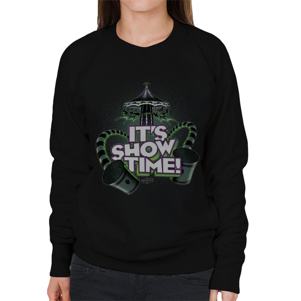 Beetlejuice Merry Go Round Its Show Time Women's Sweatshirt product image 1