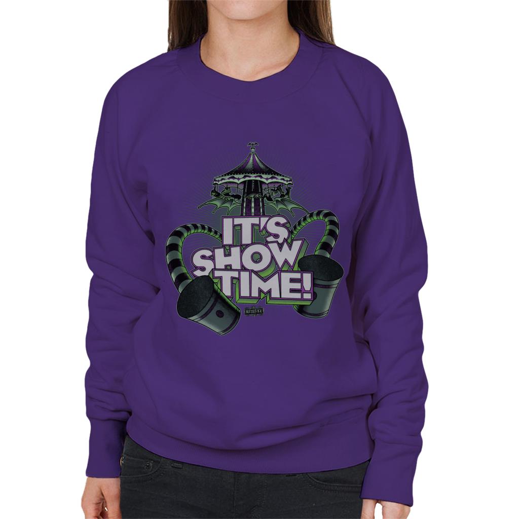 Beetlejuice Merry Go Round Its Show Time Women's Sweatshirt product image 4