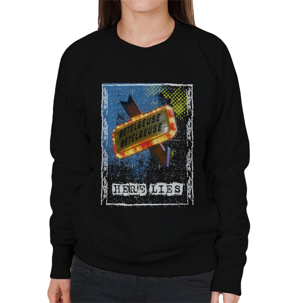Beetlejuice Betelgeuse Here Lies Women's Sweatshirt product image 1