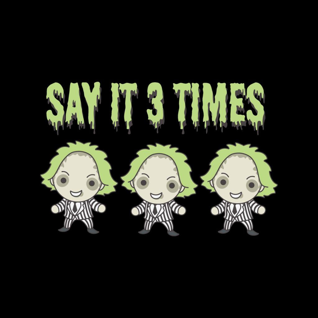 Beetlejuice Halloween Say It Three Times Men's T-Shirt product image 2