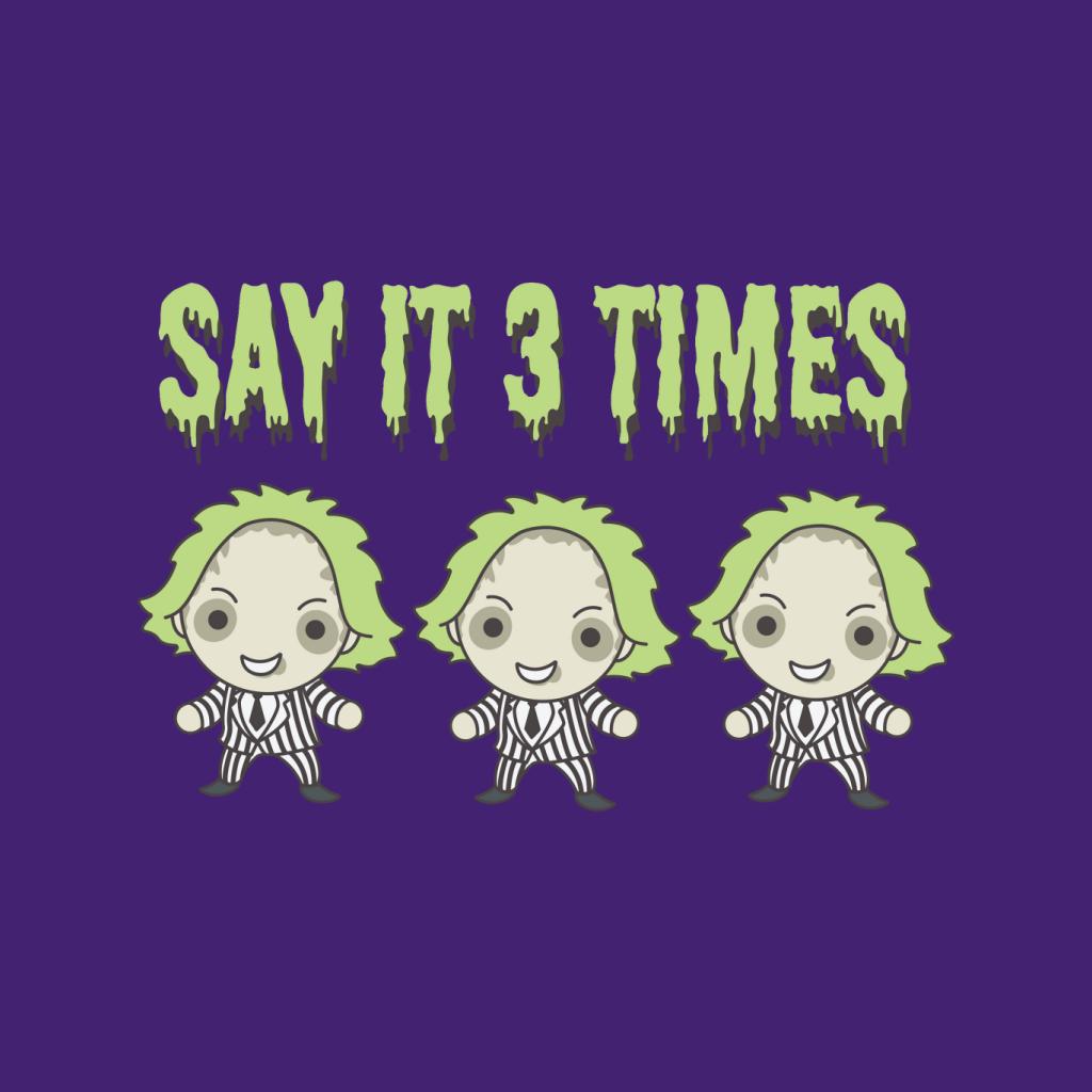 Beetlejuice Halloween Say It Three Times Women's Sweatshirt product image 7
