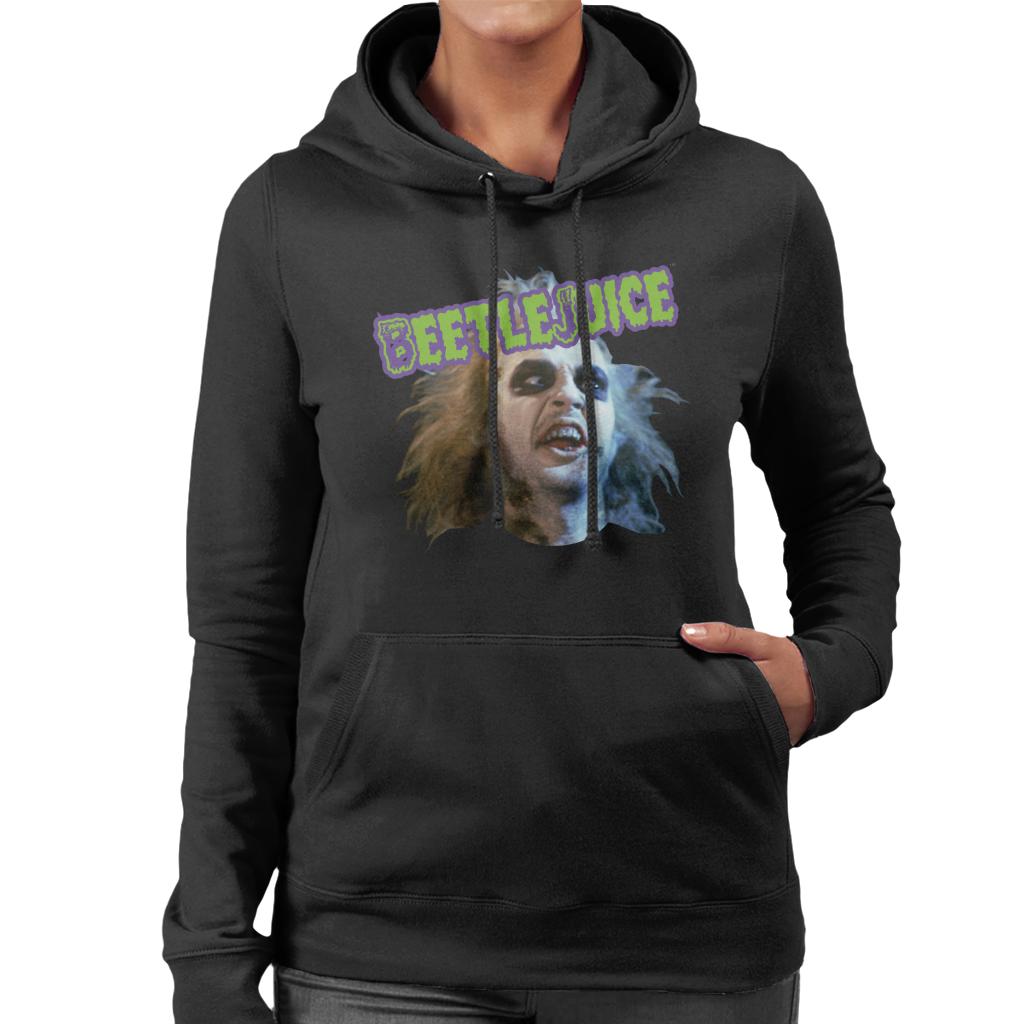 Beetlejuice Halloween Character Head Women's Hooded product image 1