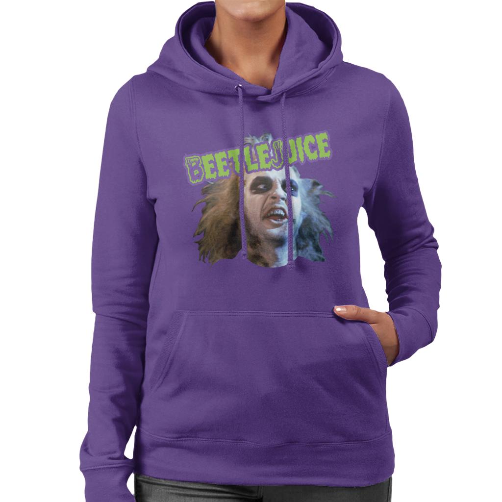 Beetlejuice Halloween Character Head Women's Hooded product image 4