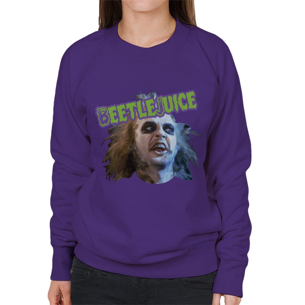 Beetlejuice Halloween Character Head Women's Sweatshirt product image 4