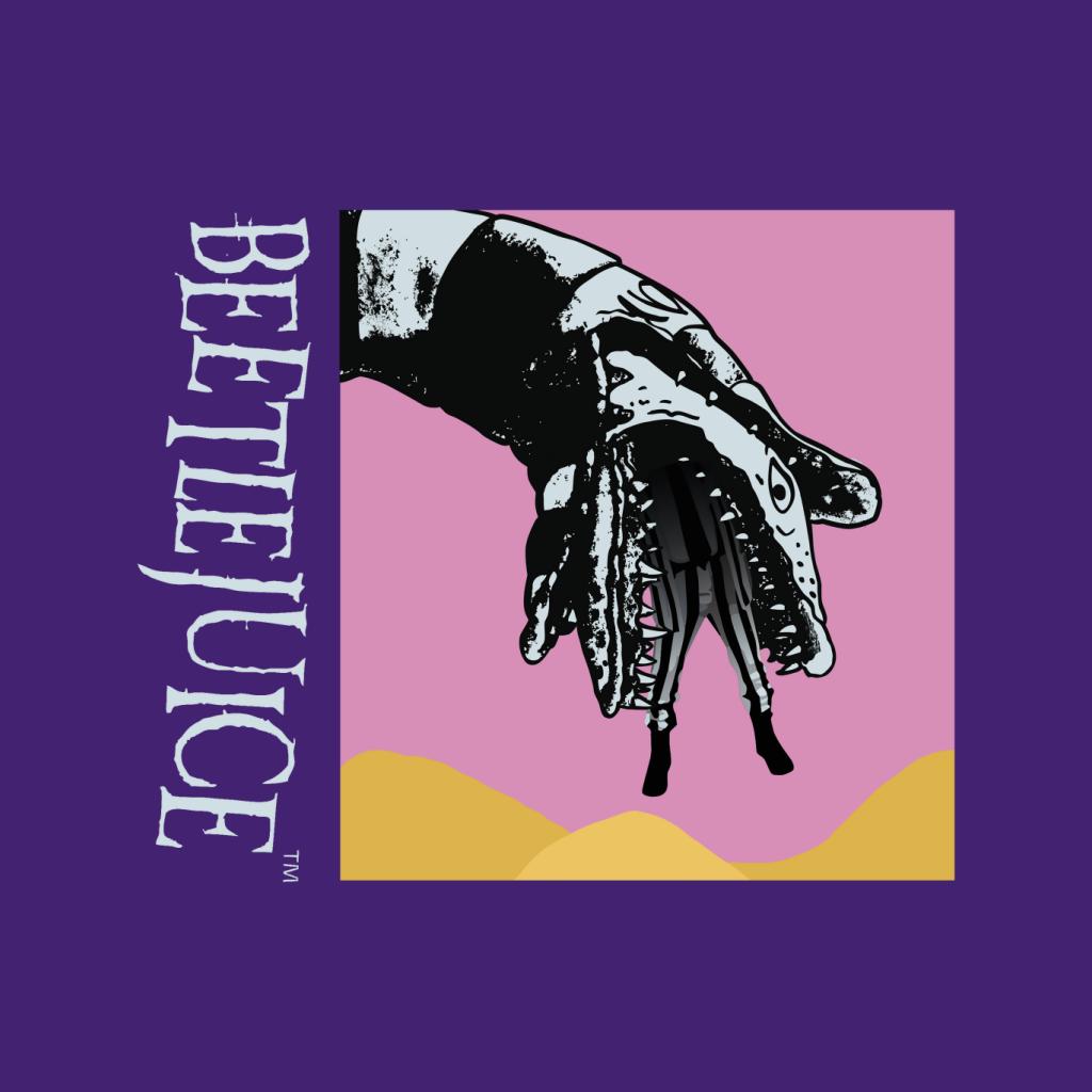 Beetlejuice Sandworm Pink Sky Women's Hooded Sweatshirt product image 5