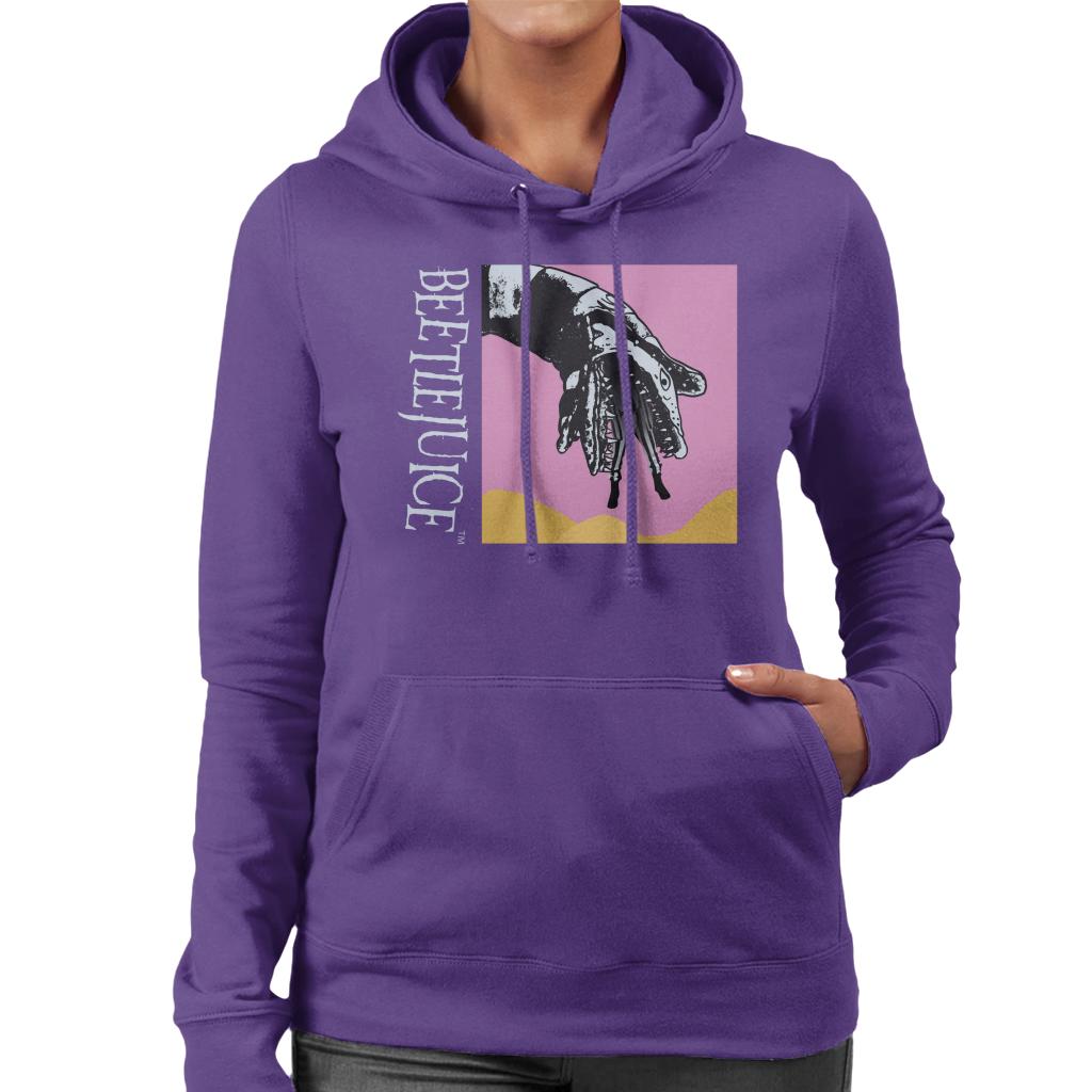 Beetlejuice Sandworm Pink Sky Women's Hooded Sweatshirt product image 4